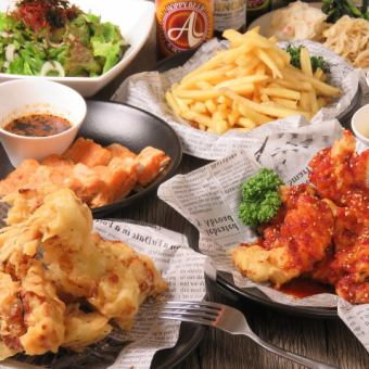 Course B [For a girls' night out!] A new sensation! Plan including waffle chicken ★ 8 dishes in total, 2 hours of all-you-can-drink included