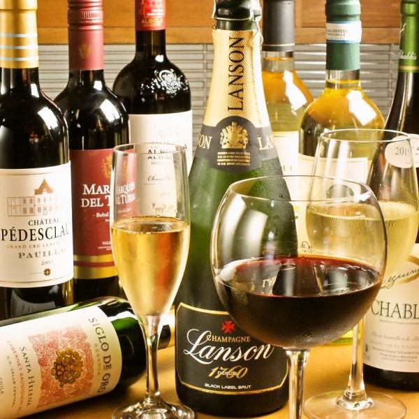 Various bottles of wine