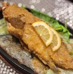 Grilled meebait with butter