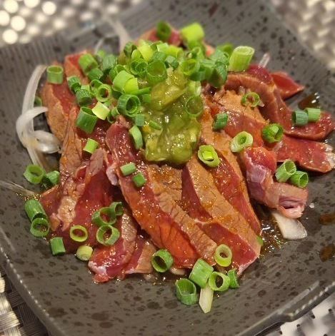 Seared beef with wasabi and ponzu sauce