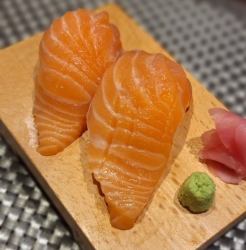 Tuna, salmon, shrimp