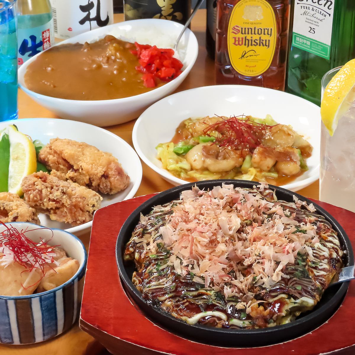お好み焼きは焼いてご提供！お母様も安心して一緒に楽しめます♪