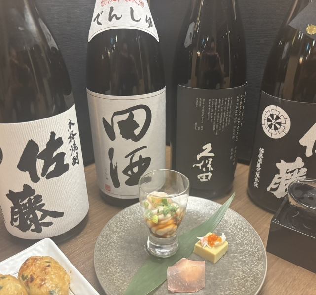 【コース+2,000円(税込)で】"プレミア日本酒&焼酎全4種"飲み放題!