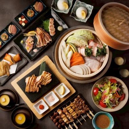 【樱花】7道菜套餐+2小时畅饮，仅需3500日元（含税）