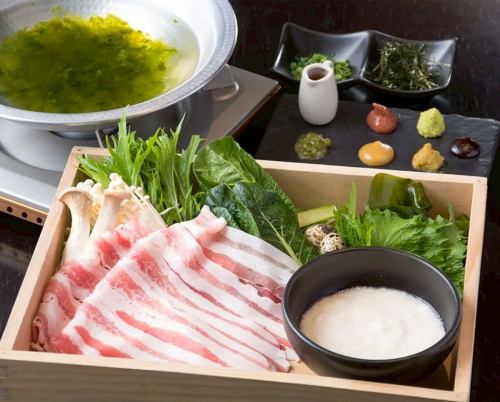 아오사 향기 이베리코 돼지의 참치 샤브샤브