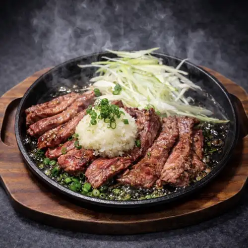 热盘上的国产牛裙肉
