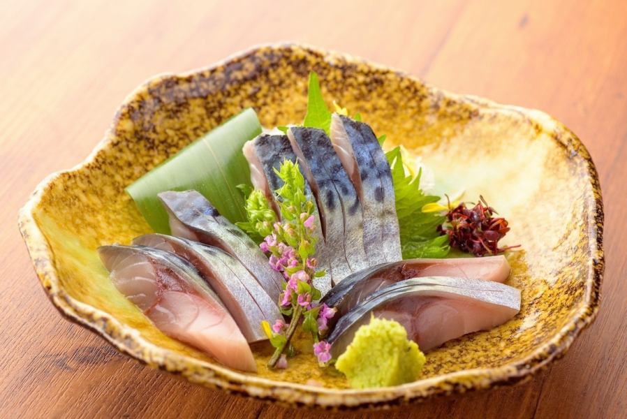 【鯖網焼き・刺身・炙り棒寿司】新鮮な鯖をご堪能ください。
