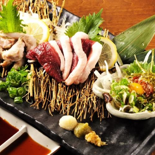 [Must-eat 1] Kawachi duck sashimi (breast meat, frosted skin, yukhoe)