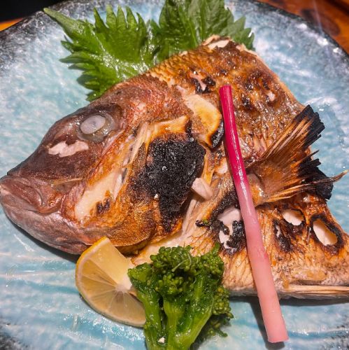 鯛かま塩焼き