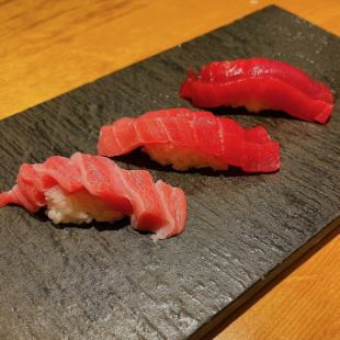 特選本マグロ握り3種