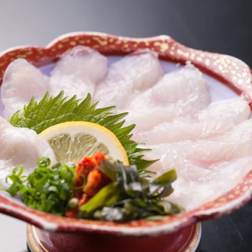 Fresh flounder sashimi
