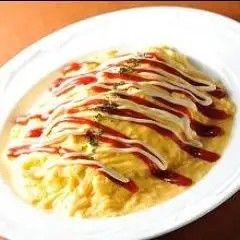 朝獲れ竹鶏たまごのふわとろオムライス