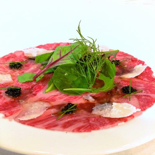 Fresh Wagyu beef carpaccio