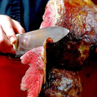 ■Dinner■|Beef sirloin and grilled vegetables■20 types of churrasco all-you-can-eat + 3 side dishes■4,840 yen