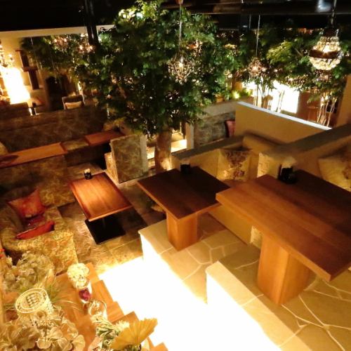半個室のカップルシート