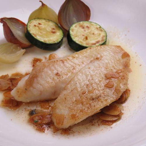 Sautéed white fish with charred butter sauce