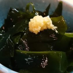 ワカメ酢/のっぽくん（山形のおつけもの　りんご酢入り）/生ハムエッグ