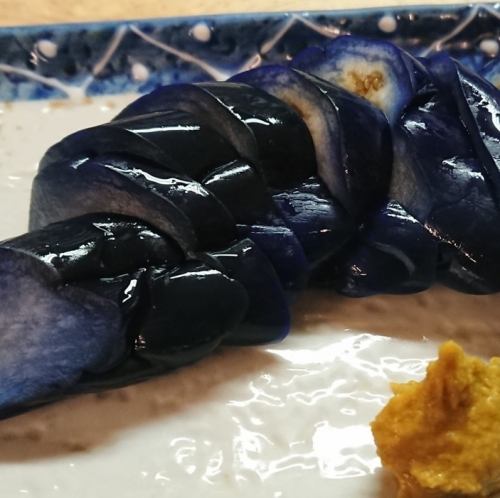 ナスの一本漬け/山芋の千切り