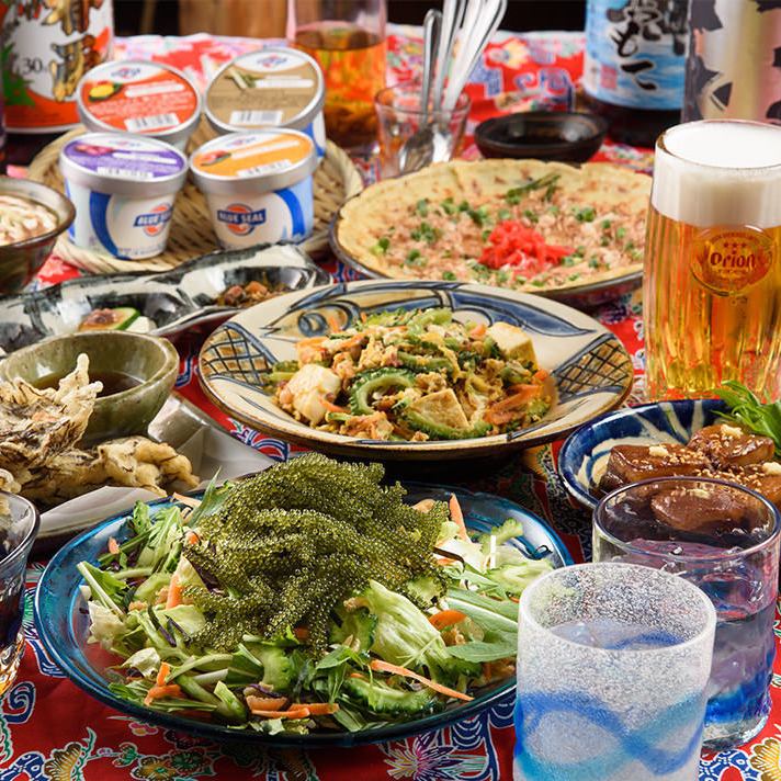 本八幡/沖縄料理/泡盛/飲み放題/宴会/貸切/飲み会/やんばる島豚あぐー/しゃぶしゃぶ