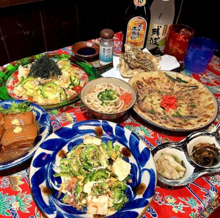 【オリオンビールも飲める！ジョートー飲み放題付きの満足コース】ガチマヤーコース