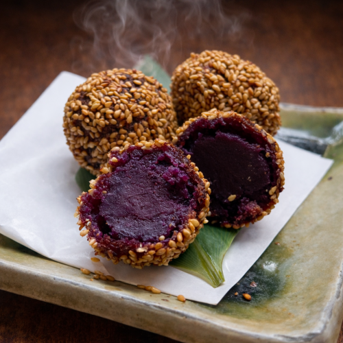 紅芋ごま団子