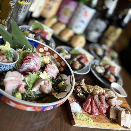 Yakimono Iekei Year-end and New Year's parties! Includes a sashimi platter! 2 hours of all-you-can-drink and a 6-course meal for 5,500 yen