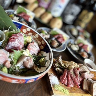 Yakimono Iekei Year-end Party/New Year Party Course! 6-course meal with assorted sashimi for 3,500 yen