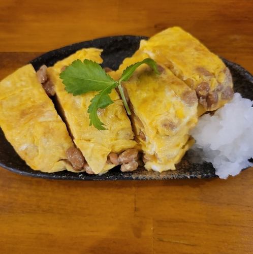 しらす納豆オムレツ