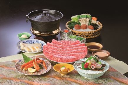 11/13～12/31 ≪忘年會≫ 涮鍋套餐～Azusa～【和牛特製雪花肉】共8道菜品8,250日元