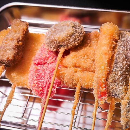 健康として話題の『米油』で揚げたさっぱり旨い串カツ♪