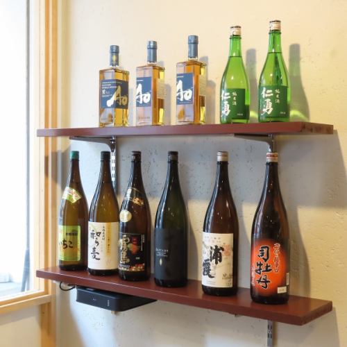 串カツにぴったりな焼酎・日本酒、取り揃えています