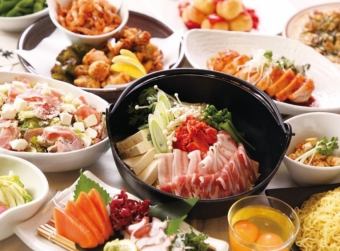 【選べる! Wメイン!】3時間飲み放題付きコース4000円 《6名以上で1名様無料》
