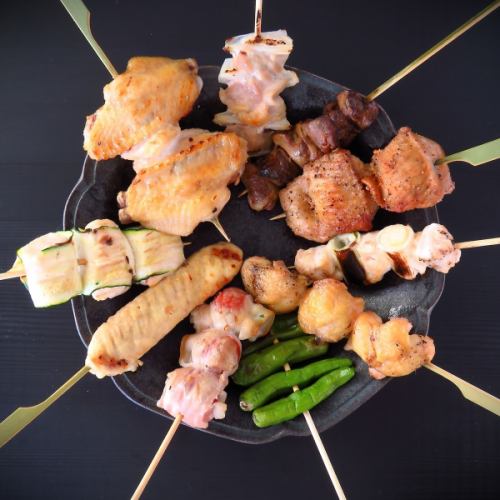 38種類の串焼きをご用意♪