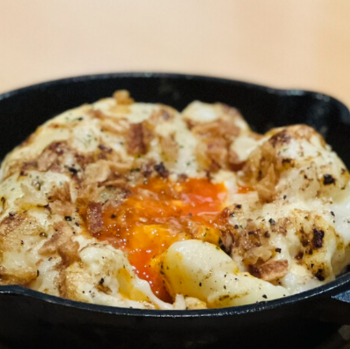 【名物】長州鶏の皮焼き＆自家製焼きチーズポテトサラダ