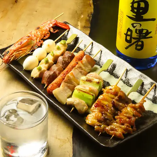 Assorted grilled chicken skewers (10 skewers)