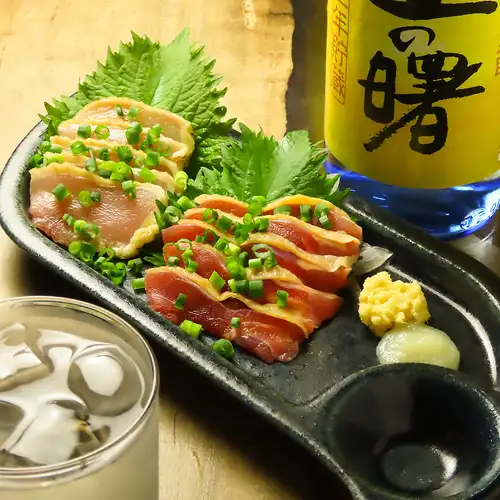 Free-range chicken sashimi