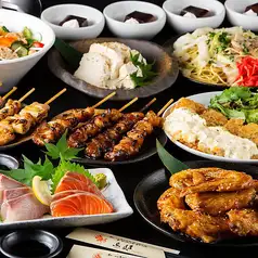 “福味套餐”：包含厚切蛋卷、南蛮鸡等8道菜，以及3小时畅饮。原价5000日元，现价4000日元。