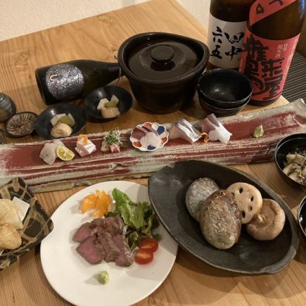 【欢迎会、欢送会(仅限工作日)】主菜任选、饮品无限畅饮 8道菜 4,500日元