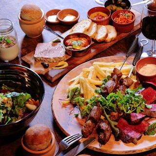 [Banquet use] 12 dishes including original sausages and Chita beef Provencal steak platter with all-you-can-drink