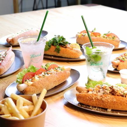 [For lunch or take-out] Choose your own original hot dog & potato drink set from 1,000 yen