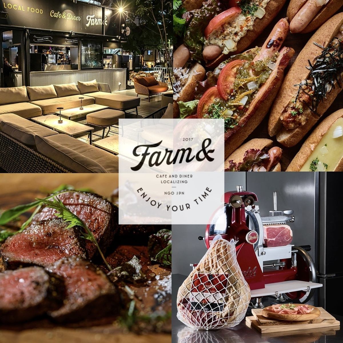 昼はホットドック片手にクラフトビール、夜は生ハムと炭火焼き、おいしいお酒で乾杯！