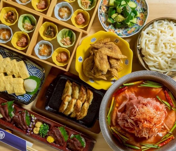 和牛鍋や名物鉄鍋餃子等【料理8品+120分飲み放題付き】6000円→5000円コース