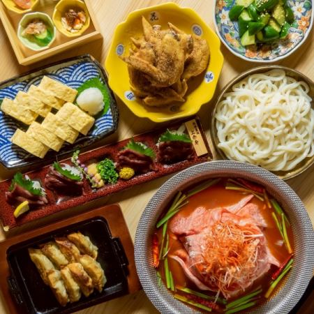 特選霜降り和牛鍋にグレードアップ!【料理8品+120分飲み放題付き】7000円→6000円コース