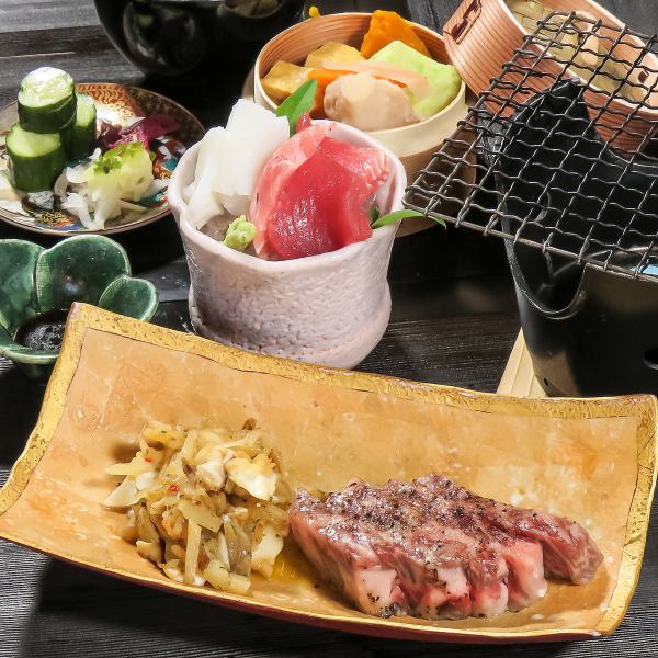 【近江和牛烤肉套餐 3,800日元】这是可以轻松享用的近江和牛牛肉套餐。非常适合与朋友一起休闲用餐。