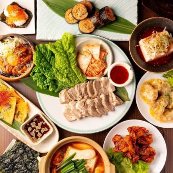 【ひまり韓国】鶏チゲ鍋やヤンニョムが楽しめる飲み放題付きコース！お料理は7品付き