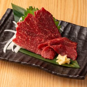 Horse meat thigh sashimi