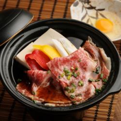 Wagyu beef sukiyaki pot