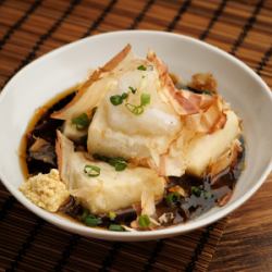 Fluffy fried tofu in dashi broth