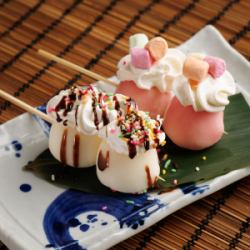 Yukimi-style ice cream skewers