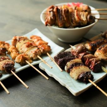 【生ビール込飲み放題付】戦国やきとり豊臣秀吉コース4000円(税込)